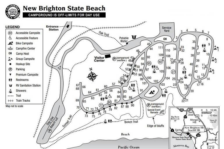 Image Result For New Brighton State Beach Campground Map New Brighton 