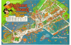 Indiana Beach Souvenir Map Curtis Wright Maps
