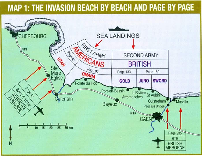 D Day Beaches Map | Beach Map