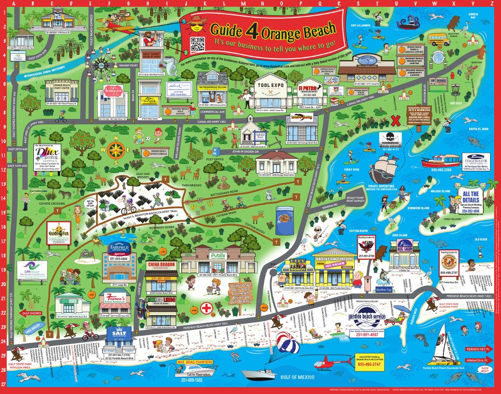 Interactive Map Of Orange Beach Perdido Key Orange Beach Things To Do 