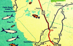 Items Similar To Map Art Print Steinhatchee Keaton Beach 8x10