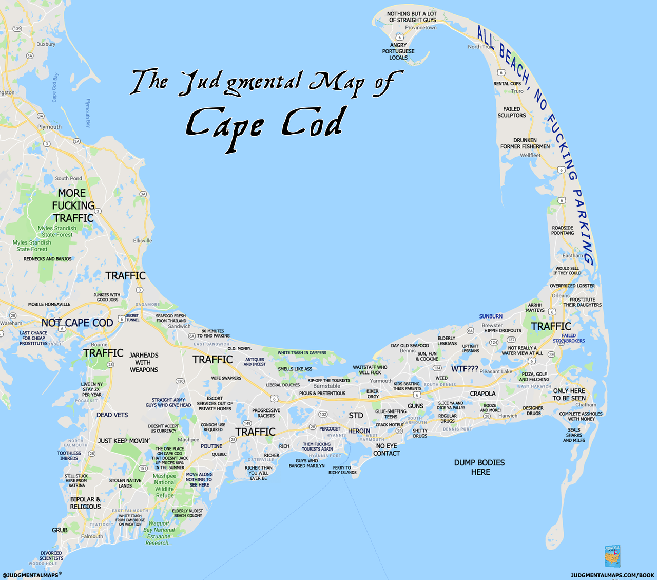 JUDGMENTAL MAPS Cape Cod MA By Cape Cod Chris Copr 2018 Cape 