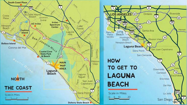 Laguna Beach Area Road Map