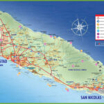 Large Detailed Tourist Map Of Aruba Aruba Map Tourist Map Aruba Resorts