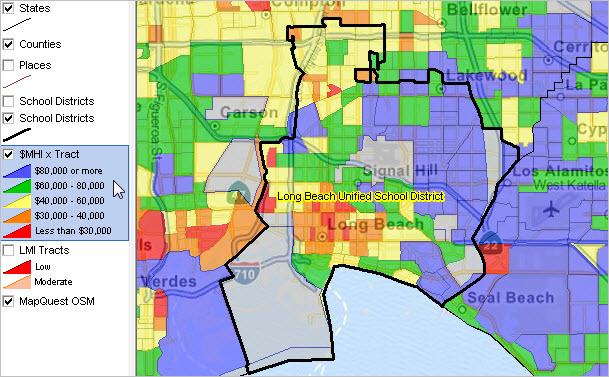 Long Beach Ca Zip Code Map 