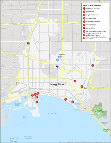 Long Beach California Map GIS Geography