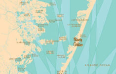 Long Beach Island New Jersey Rustic Barrel End Map Art Map Art