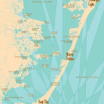 Long Beach Island New Jersey Rustic Barrel End Map Art Map Art