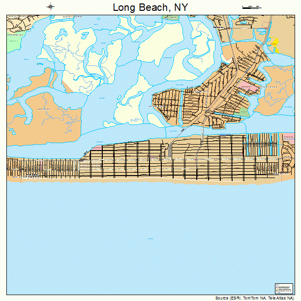 Long Beach New York Street Map 3643335 2 