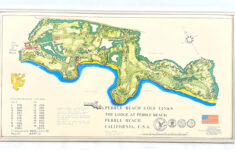 Lot Vintage Pebble Beach Golf Links Del Monte Lodge Map
