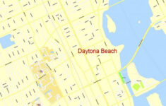 Map Daytona Beach Editable PDF Exact Detailed Vector City Plan Printable