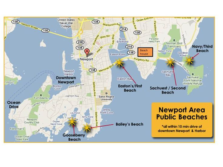 Map Of Beaches Rhode Island Vacation Newport Rhode Island Newport