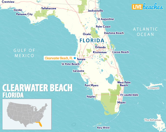 Map Of Clearwater Beach Florida Live Beaches
