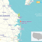 Map Of Delaware Seashore State Park Live Beaches