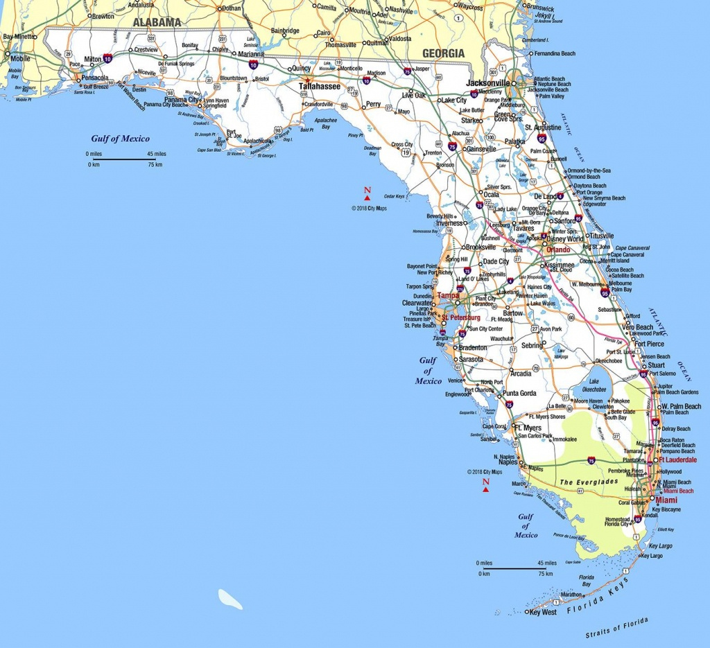 Map Of East Coast Of Florida Cities Printable Maps