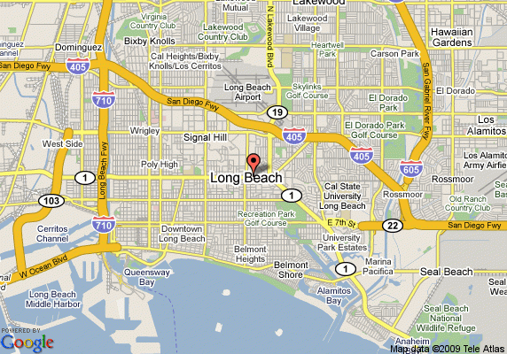 Map Of Econo Lodge Long Beach Long Beach