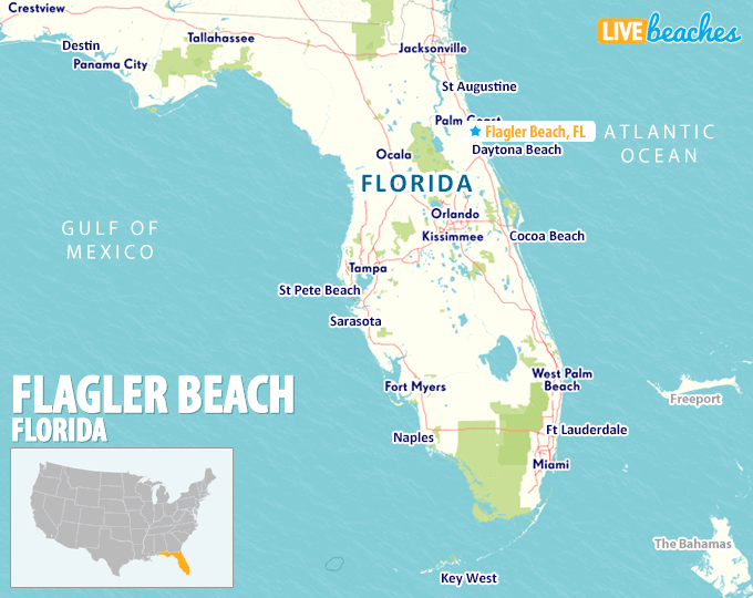 Map Of Flagler Beach Florida Live Beaches