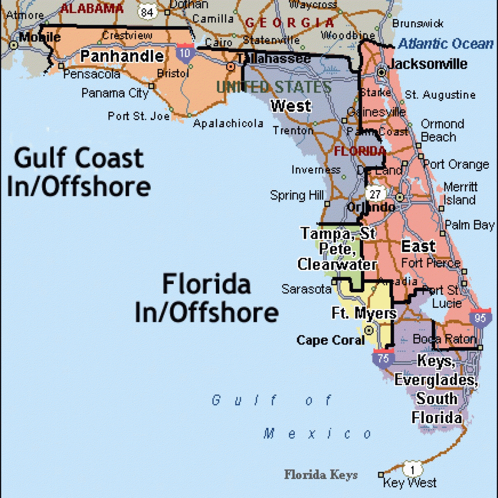 Map Of Florida Beaches On The Gulf Side Printable Maps