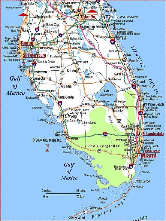 Map Of Florida East Coast Cities Map Of The World