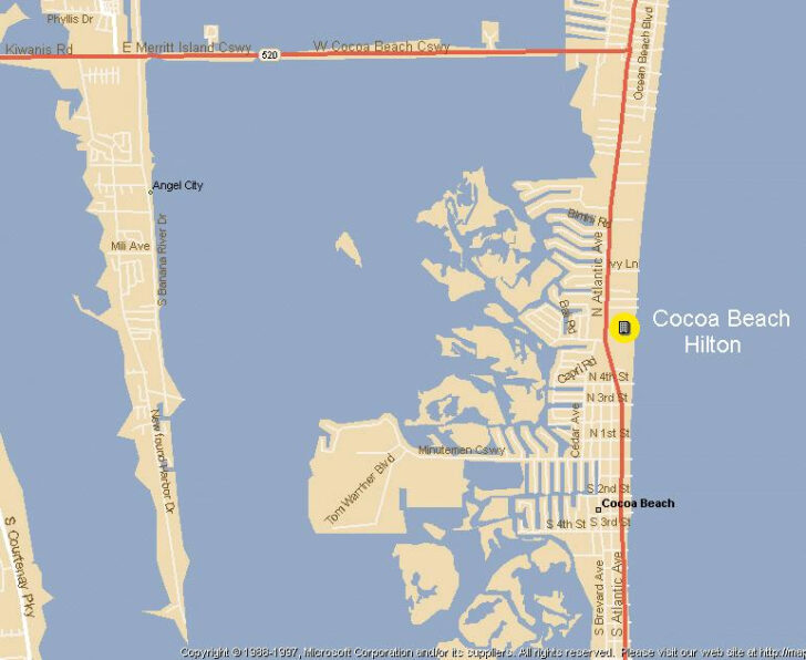 Florida Map Cocoa Beach