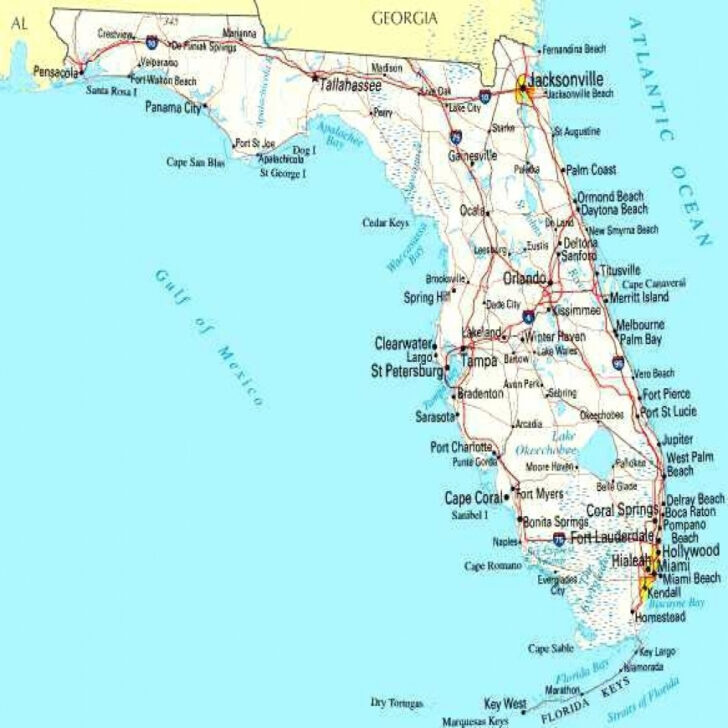 Map Of Florida West Coast Beaches Printable Maps Beach Map