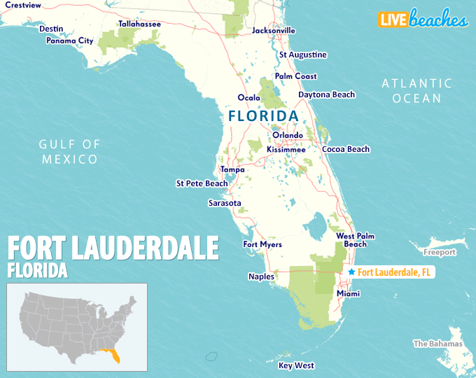 Map Of Fort Lauderdale Florida Live Beaches