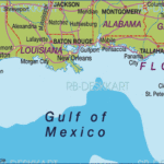 Map Of Gulf Coast Region In United States Welt Atlas De