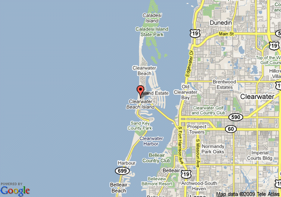 Map Of Hilton Clearwater Beach Resort Clearwater Beach