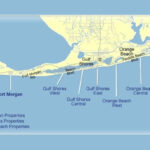 Map Of Orange Beach Fort Morgan Alabama Gulf Shores Vacation
