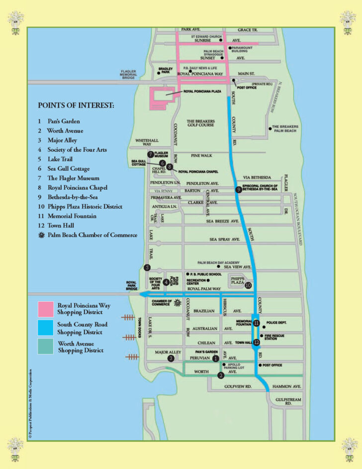 Map Of Palm Beach Florida Beach Map 0802