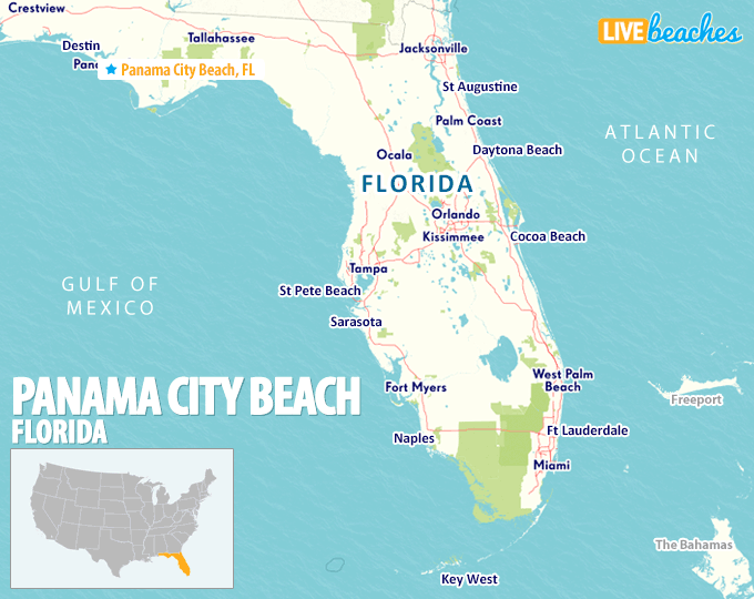Map Of Panama City Beach Florida Live Beaches