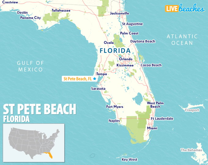Map Of St Pete Beach Florida Live Beaches