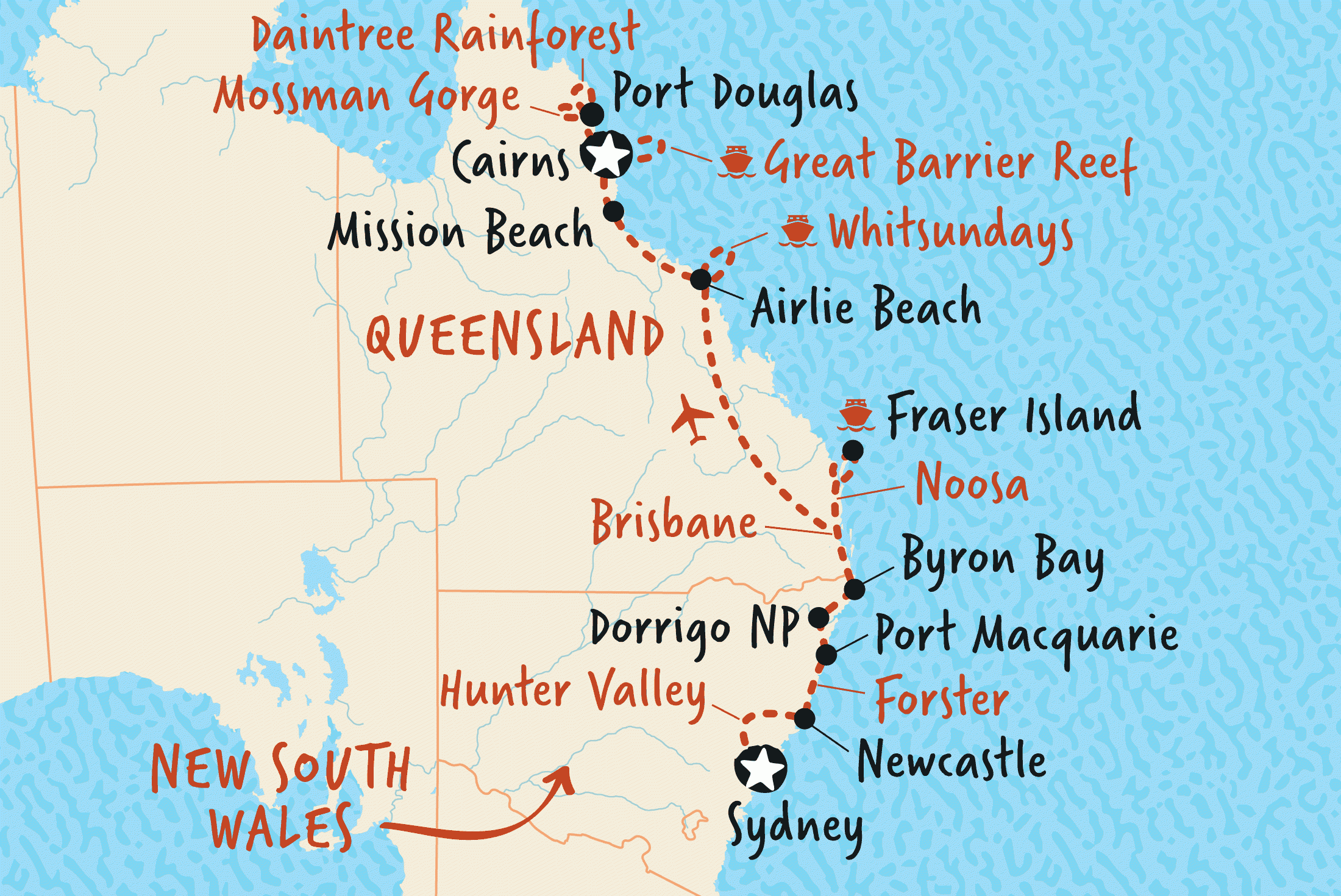 Map Of The East Coast Of Australia Image Florida Map