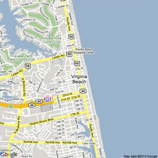 Map Of Virginia Beach United States Hotels Accommodation