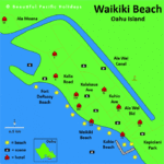 Map Of Waikiki Beach South Pacific Islands Waikiki Beach Waikiki