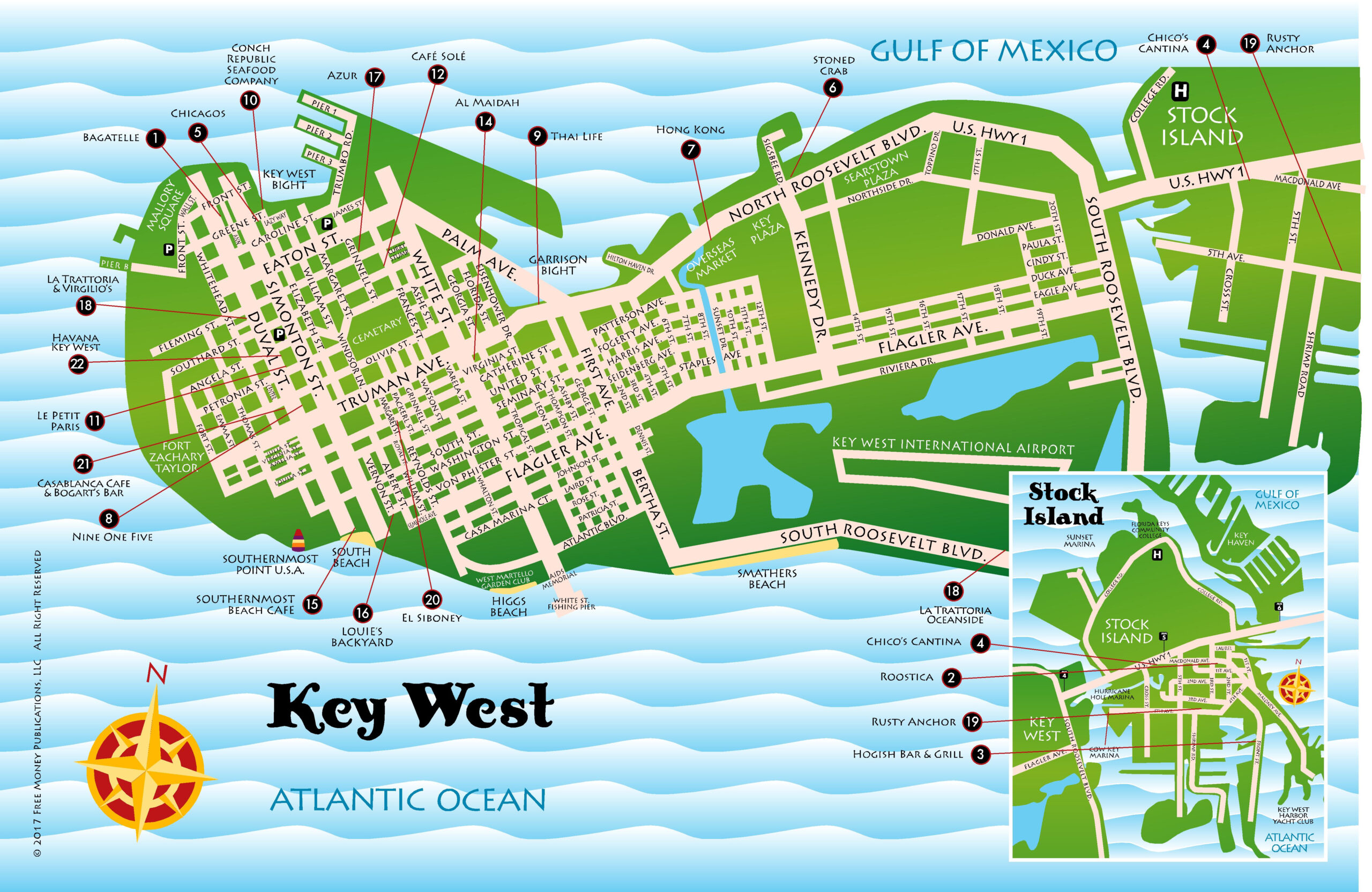 Maps Key West Florida Keys Best Key West Restaurant Menus Key 