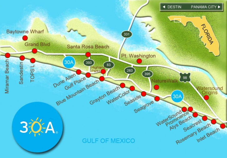 Map Of Panhandle Florida Beaches