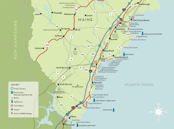 Maps Of The Maine Beaches Beach Map