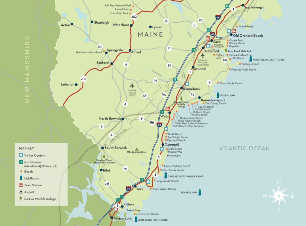 Maps Of The Maine Beaches | Beach Map