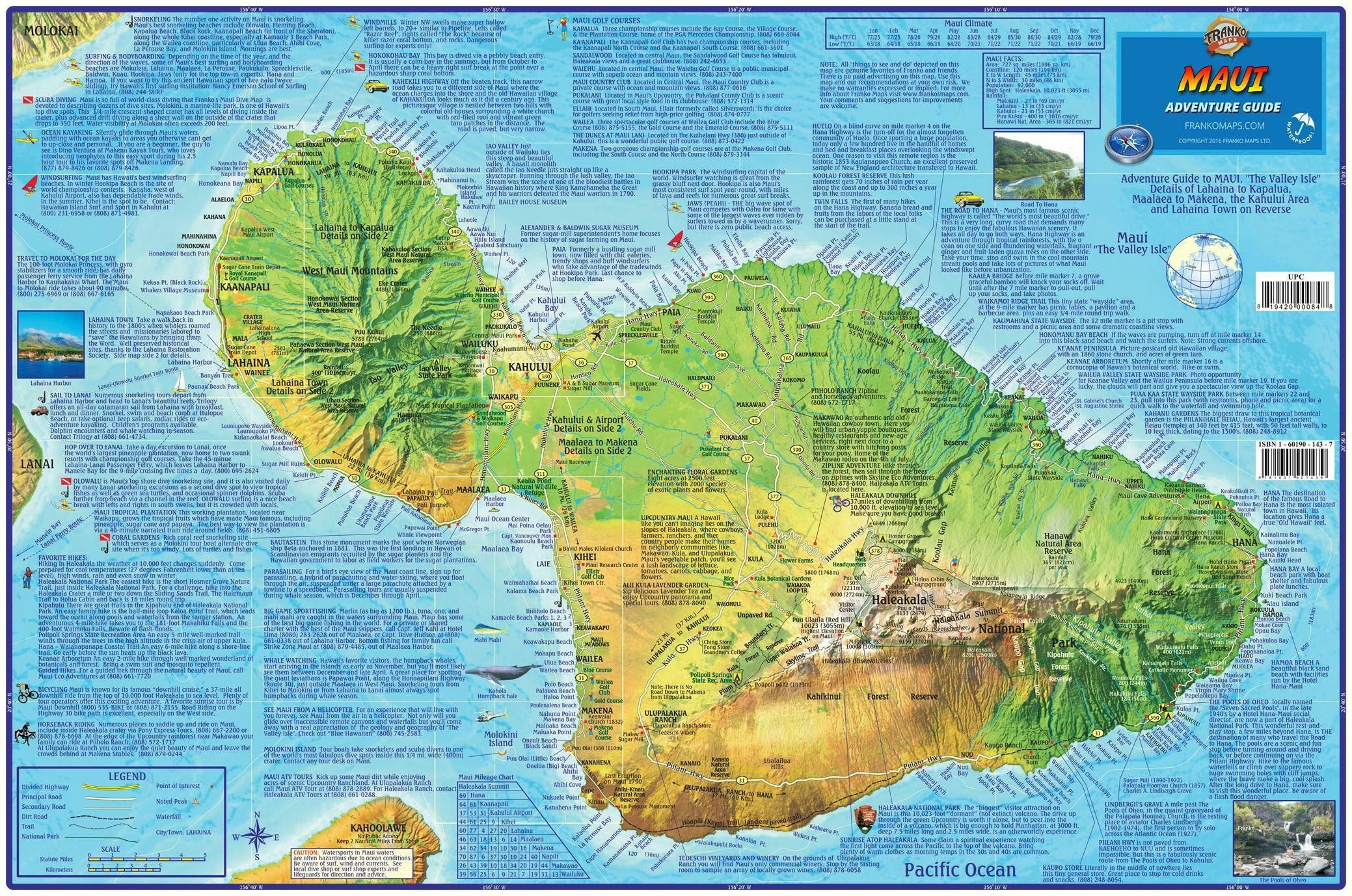 Maui Adventure Map Hawaii Adventures Maui Guide Maui Hawaii