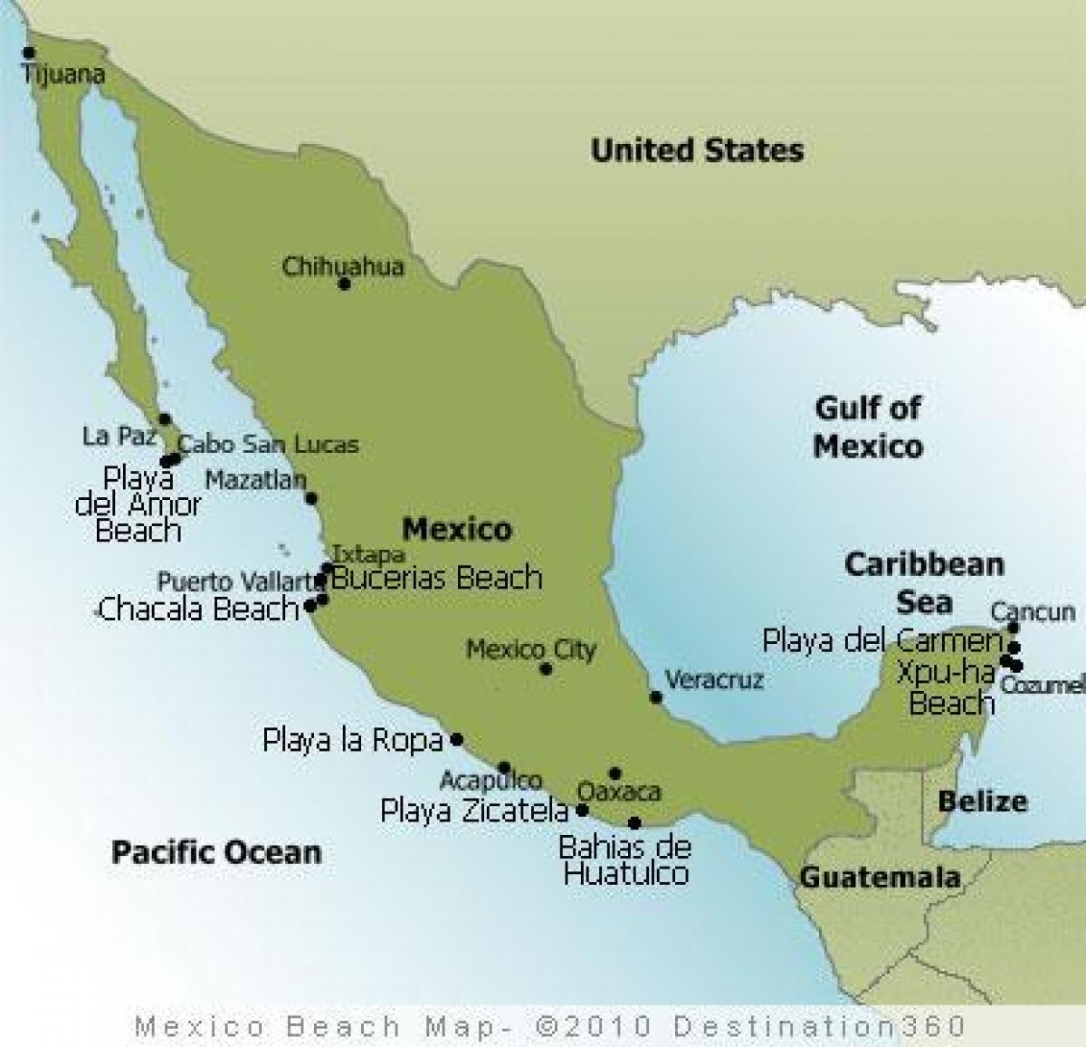 Mexico East Coast Map East Coast Mexico Map Central America Americas 