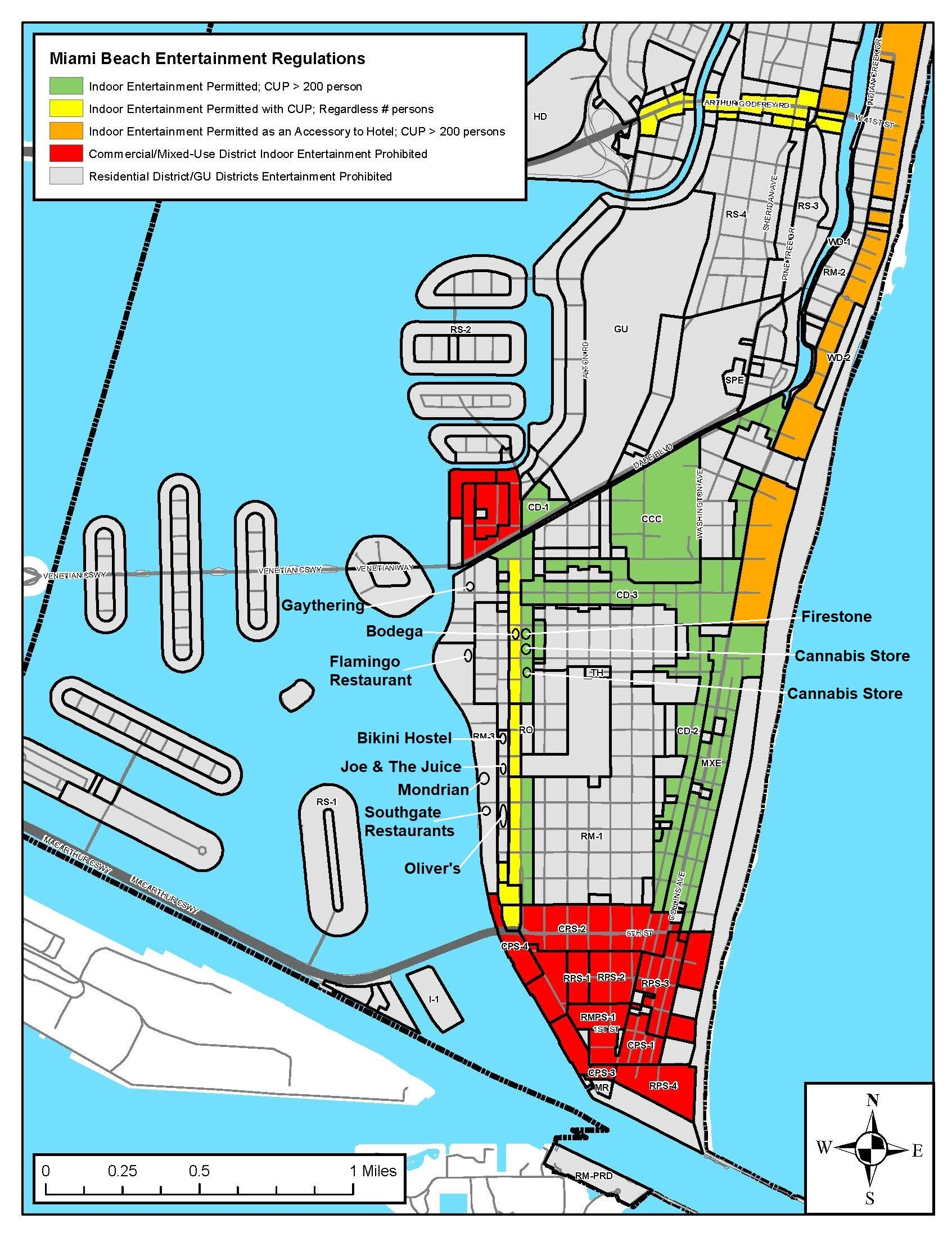 Miami Beach Zoning Map Beach Map
