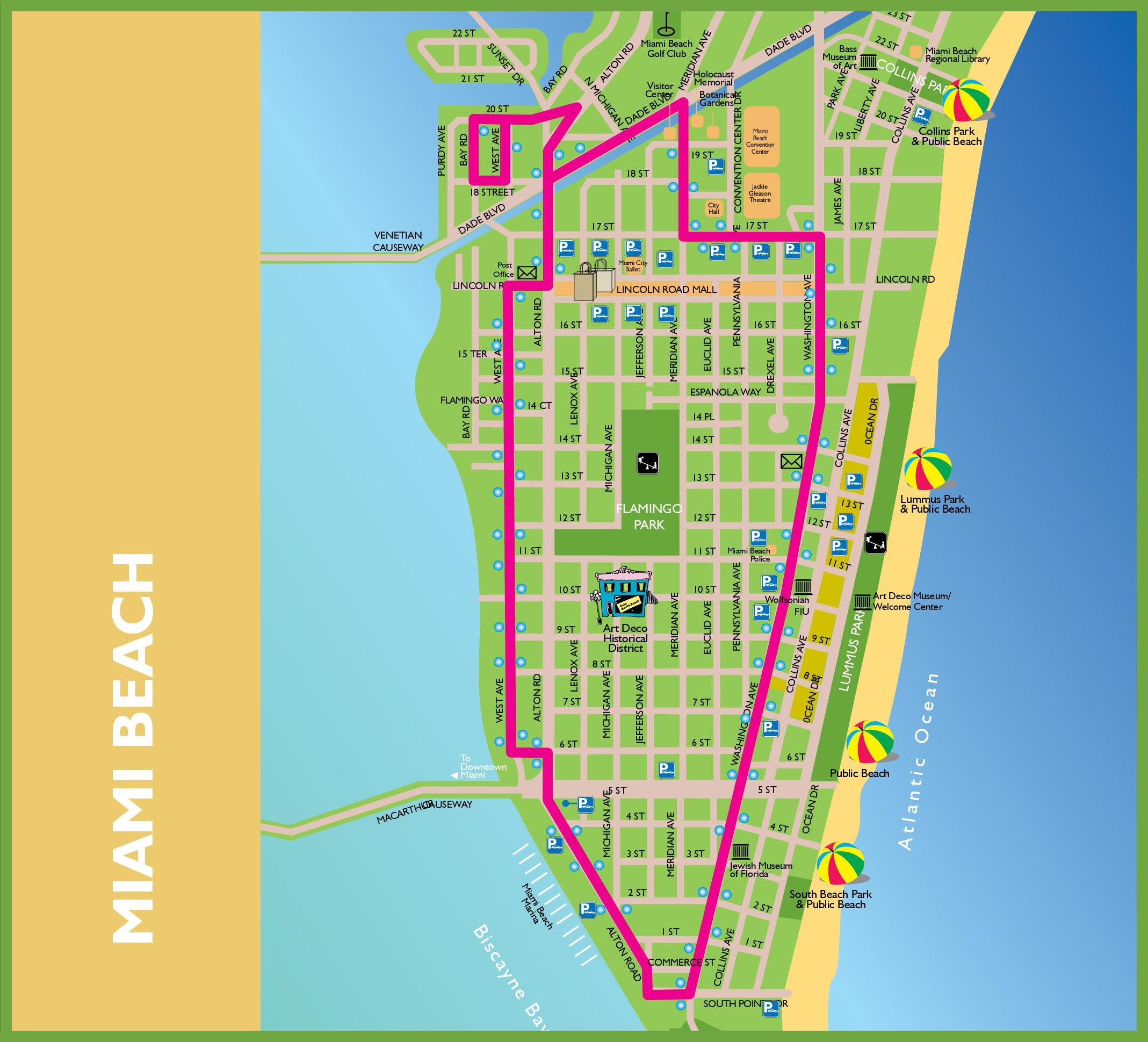 Miami Beach Tourist Map