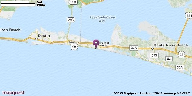 Miramar Beach FL Map MapQuest Miramar Beach Beach Destin