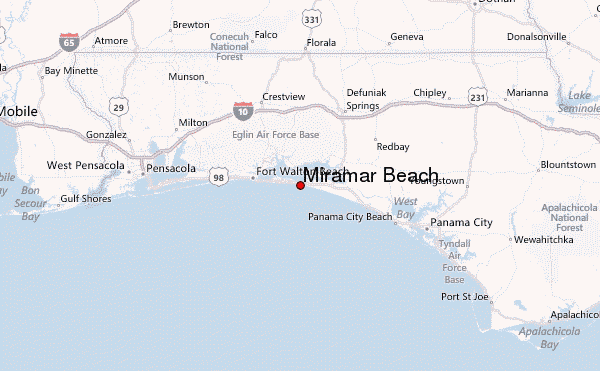 Miramar Beach On Map