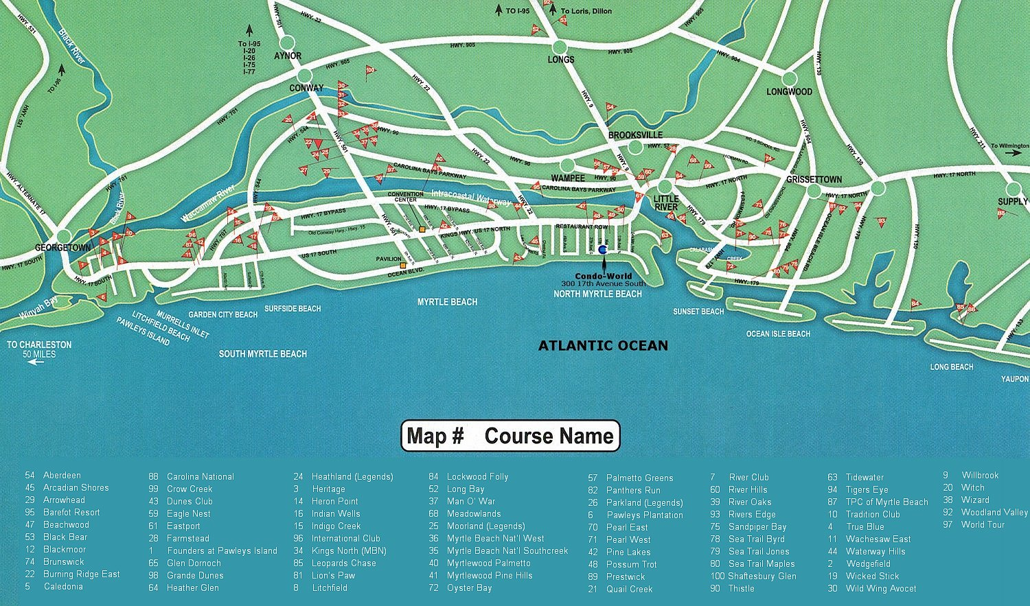 Myrtle Beach Golf Course Map Compressportnederland