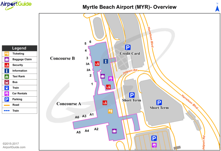 Myrtle Beach Airport Map