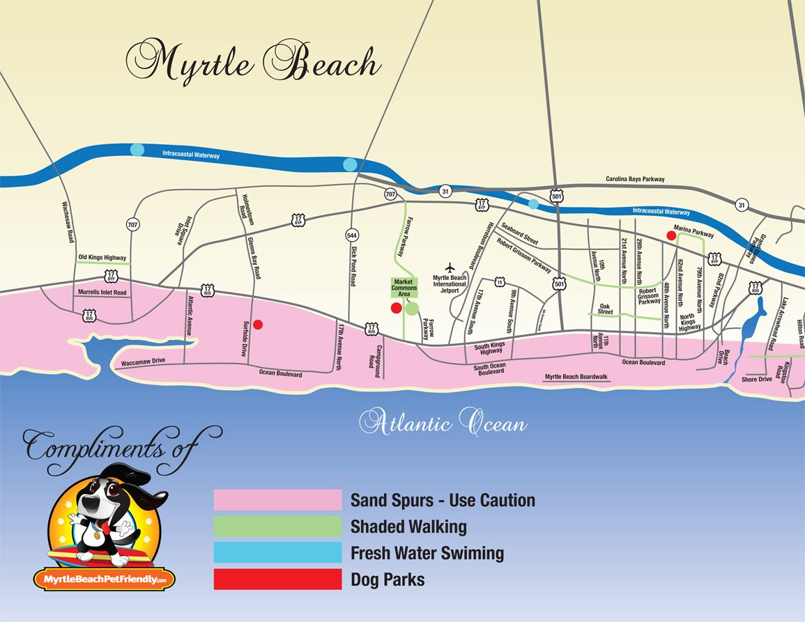 Myrtle Beach Pet Friendly Maps