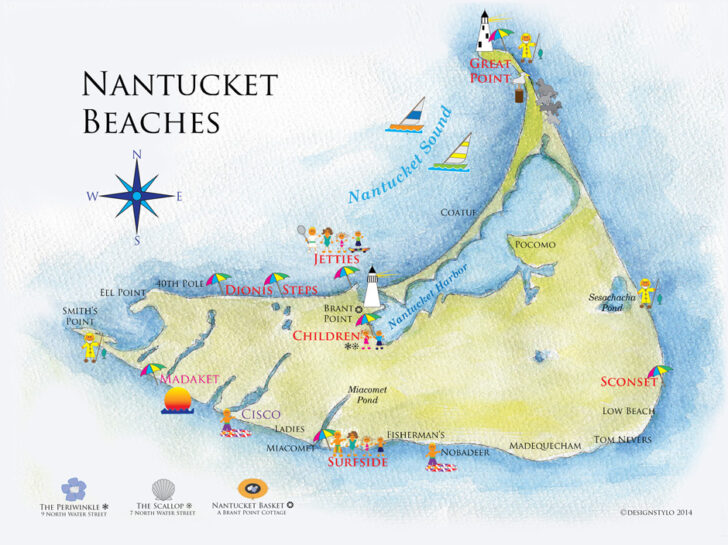 Nantucket Beach Map