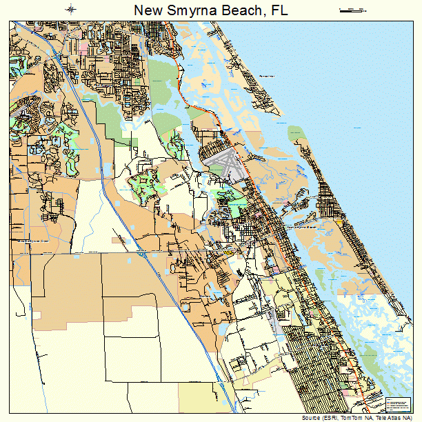 New Smyrna Beach Florida Street Map 1248625